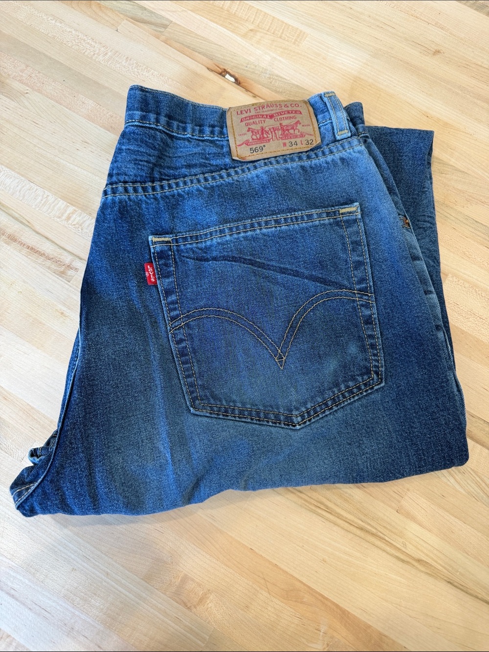Levi's 569’s Men’s Dark Blue Straight-Leg Loose Fit Denim